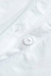 Homescapes Egyptian Cotton Duvet Cover with Pillowcase, 200 TC in White - Size: Double - thumbnail 3