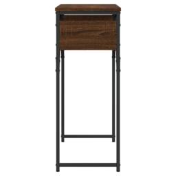 Berkfield Home Console Table with Shelf Brown Oak 75x30x75cm Engineered Wood - Size: 75 x 30 x 75 cm - thumbnail 5