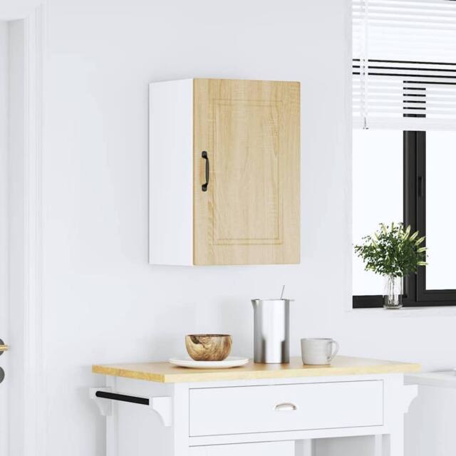 Berkfield Home Kitchen Wall Cabinet¬†Porto Sonoma Oak Engineered Wood in Light Tan - image 1