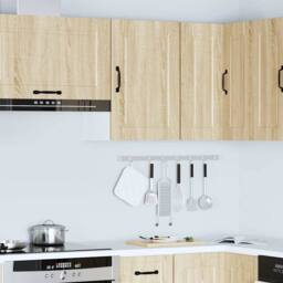 Berkfield Home Kitchen Wall Cabinet¬†Porto Sonoma Oak Engineered Wood in Light Tan - thumbnail 4