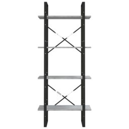 Berkfield Home 4-Tier Book Cabinet Grey Sonoma 60x30x140 cm Engineered Wood - Size: 60 x 30 x 140 cm - thumbnail 5