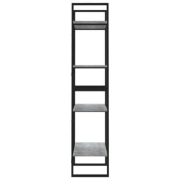 Berkfield Home 4-Tier Book Cabinet Grey Sonoma 60x30x140 cm Engineered Wood - Size: 60 x 30 x 140 cm - thumbnail 6