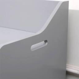 Havendro WOODEN TOY BOX LARGE GREY STORAGE UNIT KIDS TOYS - Size: 100 cm - thumbnail 5