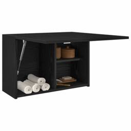 EONLION Wall Cabinet Black 60x25x40 cm - Size: 60 x 25 x 40 cm - thumbnail 4