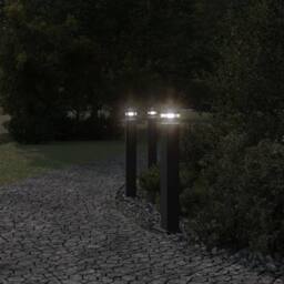 Berkfield Home Outdoor Floor Lamps with Outlet 3pcs Black 80 cm Aluminium
