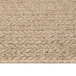 Berkfield Home Rug ZIZUR 120x120 cm Jute Look Indoor & Outdoor in Brown - Size: Medium - thumbnail 7
