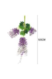 Garden Sanctuary 12pcs Artificial Purple Wisteria Hanging Vines - thumbnail 3