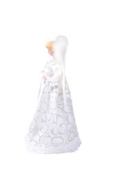Living and Home Angel Christmas Tree Topper with LED Lights Home Decor in White - thumbnail 4