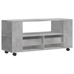 Berkfield Home TV Cabinet Concrete Grey 102x34.5x43 cm Engineered Wood - thumbnail 8