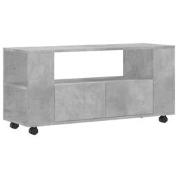 Berkfield Home TV Cabinet Concrete Grey 102x34.5x43 cm Engineered Wood - thumbnail 3