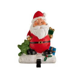 Samuel Alexander 13cm Premier Christmas Stocking Hanger Decoration in Santa Design in Red - thumbnail 6