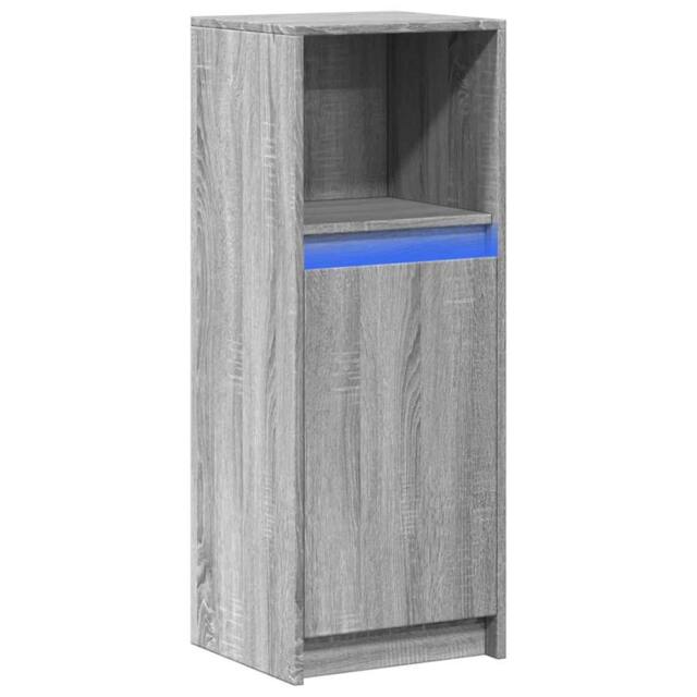 Berkfield Home Sideboard with LED Grey Sonoma 38x34x100 cm Engineered Wood - Size: 38 x 34 x 100 cm - image 1