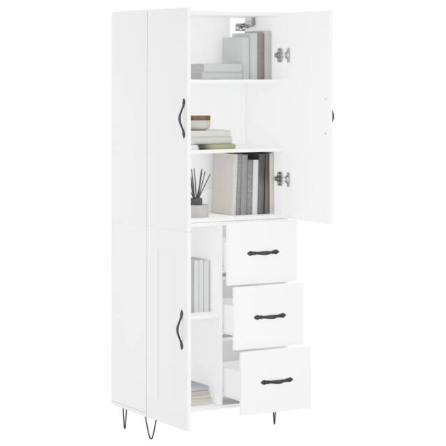 Berkfield Home Highboard White 69.5x34x180 cm Engineered Wood - image 1
