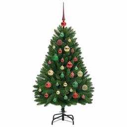 Berkfield Home Elegant Artificial Christmas Tree with Stand Green 120 cm PVC and - thumbnail 6