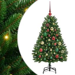 Berkfield Home Elegant Artificial Christmas Tree with Stand Green 120 cm PVC and - thumbnail 3