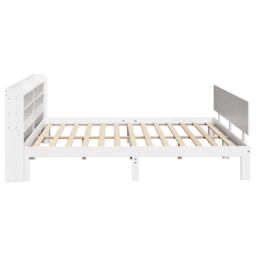 Berkfield Home Bed Frame with Headboard without Mattress White 180x200 cm Super King - thumbnail 5