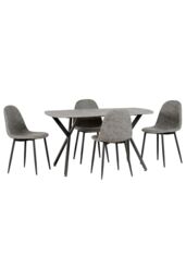 Seconique Athens Rectangular Dining Table in Charcoal - thumbnail 2
