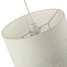 Happy Homewares Cream Linen Fabric Lamp Shade with Inner Cotton Colourful Floral Print - Size: 12 inches - thumbnail 4