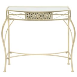 Berkfield Home Side Table French Style Metal 82x39x76 cm Gold - Size: 82 x 39 x 76 cm - thumbnail 2
