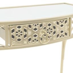 Berkfield Home Side Table French Style Metal 82x39x76 cm Gold - Size: 82 x 39 x 76 cm - thumbnail 5