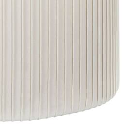 Wyld and Coco Off-White Velvet Pouffe Set of 2 with Metal Bands and Hidden Storage in White - thumbnail 6