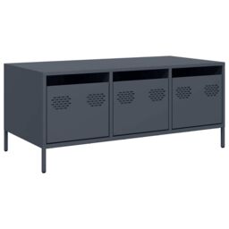 Berkfield Home Coffee Table Anthracite 101.5x50x43.5 cm Cold-rolled Steel in Green - thumbnail 2