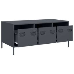 Berkfield Home Coffee Table Anthracite 101.5x50x43.5 cm Cold-rolled Steel in Green - thumbnail 5