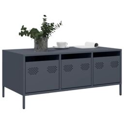 Berkfield Home Coffee Table Anthracite 101.5x50x43.5 cm Cold-rolled Steel in Green - thumbnail 3