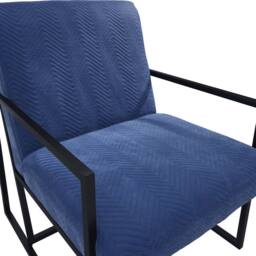 Lemon Pavilion Furniture Chance Chair - Velvet/Metal - Oxford Blue - Partially Assembled - thumbnail 5