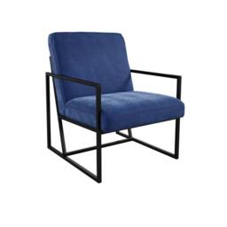 Lemon Pavilion Furniture Chance Chair - Velvet/Metal - Oxford Blue - Partially Assembled - thumbnail 2