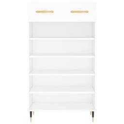 Berkfield Home Shoe Cabinet White 60x35x105 cm Engineered Wood - Size: 60 x 35 x 105 cm - thumbnail 6