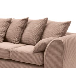 Abakus Direct Jumbo Corner Sofa Brown Left - thumbnail 6
