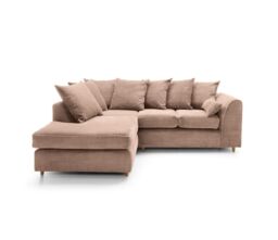 Abakus Direct Jumbo Corner Sofa Brown Left