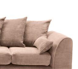 Abakus Direct Jumbo Corner Sofa Brown Left - thumbnail 5