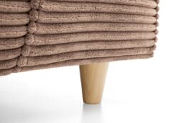 Abakus Direct Jumbo Corner Sofa Brown Left - thumbnail 4