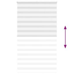 Berkfield Home Elegant Zebra Blind White 130x230 cm Fabric Width 125.9 cm Polyester - thumbnail 5