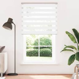 Berkfield Home Elegant Zebra Blind White 130x230 cm Fabric Width 125.9 cm Polyester - thumbnail 3
