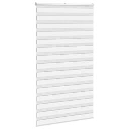 Berkfield Home Elegant Zebra Blind White 130x230 cm Fabric Width 125.9 cm Polyester - thumbnail 1