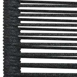 Berkfield Home Garden Chairs 4 pcs Cotton Rope & Steel Black - thumbnail 6
