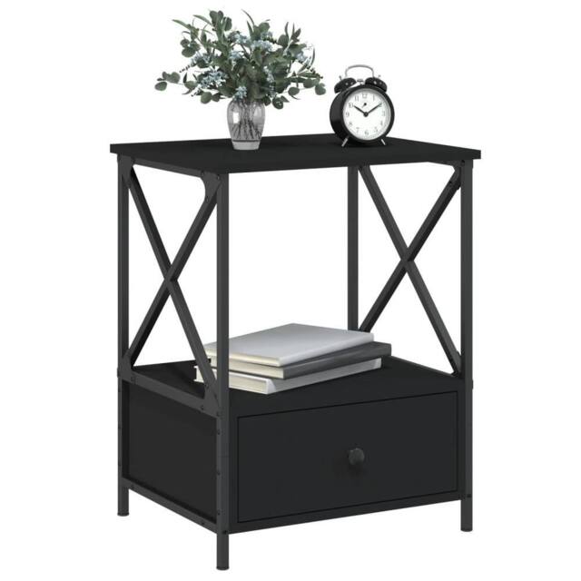 Berkfield Home Durable Bedside Tables 2 pcs Black 50x41x65 cm Engineered Wood - Size: 50 x 41 x 65 cm - image 1