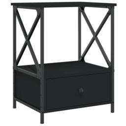 Berkfield Home Durable Bedside Tables 2 pcs Black 50x41x65 cm Engineered Wood - Size: 50 x 41 x 65 cm - thumbnail 5