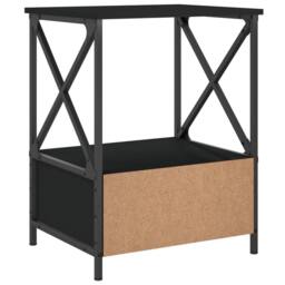 Berkfield Home Durable Bedside Tables 2 pcs Black 50x41x65 cm Engineered Wood - Size: 50 x 41 x 65 cm - thumbnail 9