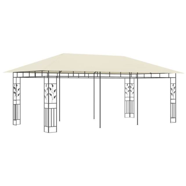 Berkfield Home Gazebo with Mosquito Net 6x3x2.73 m Cream in Beige - image 1