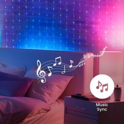 ValueLights 2M x 2M Smart Colour Changing RGBIC Neon Curtain String Lights With Music Sync & App - thumbnail 3