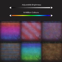 ValueLights 2M x 2M Smart Colour Changing RGBIC Neon Curtain String Lights With Music Sync & App - thumbnail 2