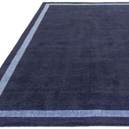 The Rug Shop UK Blue Handmade Easy to clean Plain Border Area Rug - Size: 160 cm x 230 cm - thumbnail 2