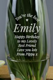 Personalised Memento Company Personalised You Are The Best Bullet Vase in Clear - thumbnail 3
