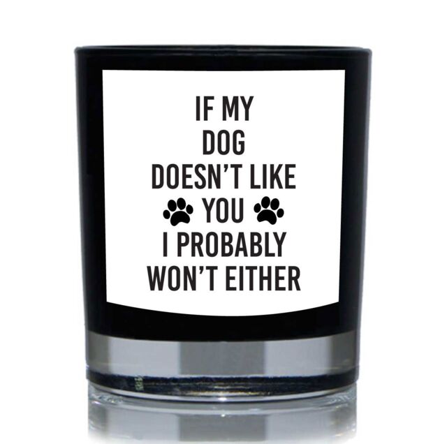 60 SECOND MAKEOVER Dog Doesn't Like You Funny 20cl Candle in Black