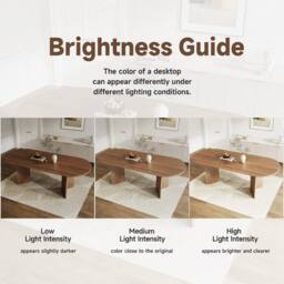 ModernLuxe Modern oval dining table 180x90cm for 6-8 people with pedestal base in Walnut - Size: 180x90 cm - thumbnail 8