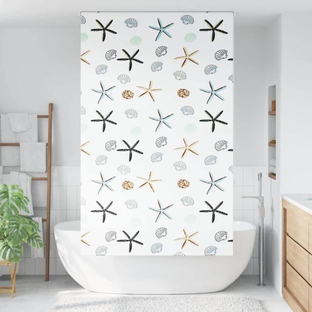 Berkfield Home Shower Roller Blind 140x240 cm Fabric Width 136 cm in White - image 1